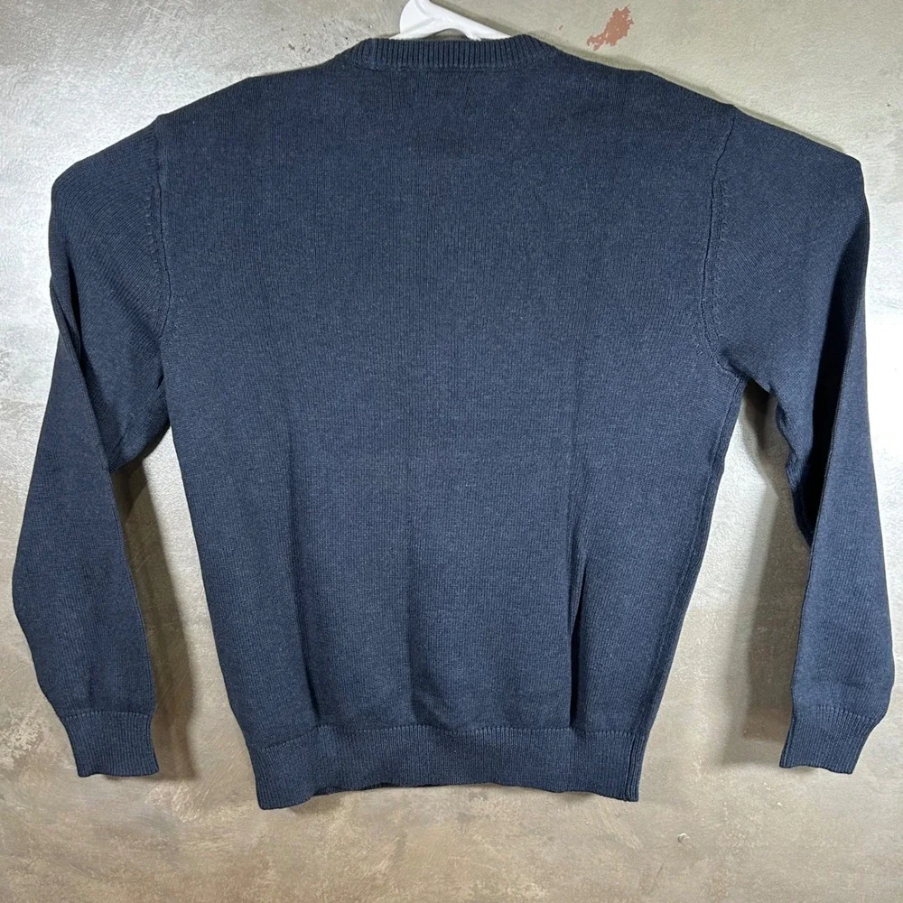 Chaps Mens‎ Navy Heather Cotton Crewneck Sweater New Size Medium Preppy Dress